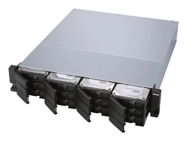 QNAP TL-R1200S-RP Speicherlaufwerksgehäuse HDD / SSD-Gehäuse Schwarz, Grau 2.5/3.5" – Bild 2