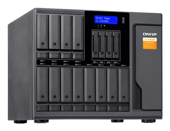 QNAP TL-D1600S Speicherlaufwerksgehäuse HDD / SSD-Gehäuse Schwarz, Grau 2.5/3.5" – Bild 6