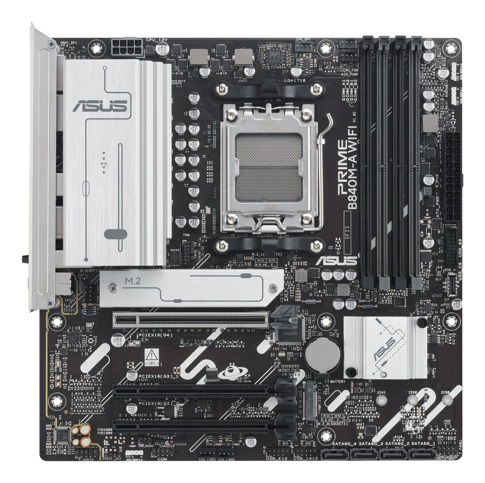 ASUS PRIME B840M-A WIFI AMD B840 Sockel AM5 micro ATX – Bild 1