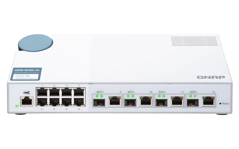 QNAP QSW-M408-4C Netzwerk-Switch Managed L2 Gigabit Ethernet (10/100/1000) Weiß – Bild 2