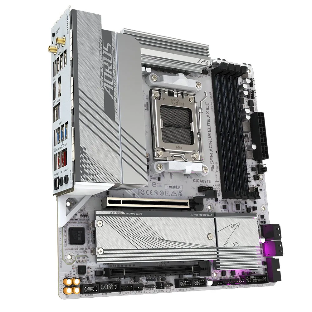 GIGABYTE B650M AORUS ELITE AX ICE Mainboard – Bild 3