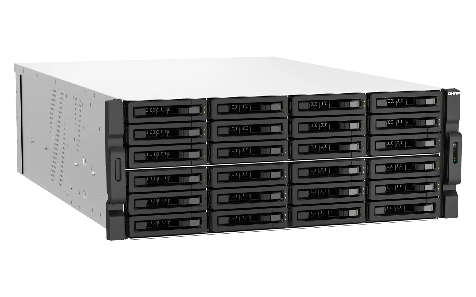 QNAP TS-H3087XU-RP NAS Rack (4U) Intel Xeon E E-2378 64 GB DDR4 0 TB QuTS hero Schwarz, Weiß – Bild 2