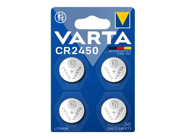 Varta Batterie Knopfzelle CR2450 3V 570 mAh Lithium 4 Stück