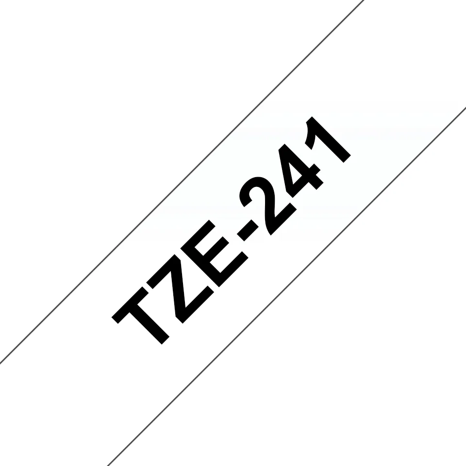 Brother TZE-241 Etiketten erstellendes Band Schwarz auf weiss – Bild 1
