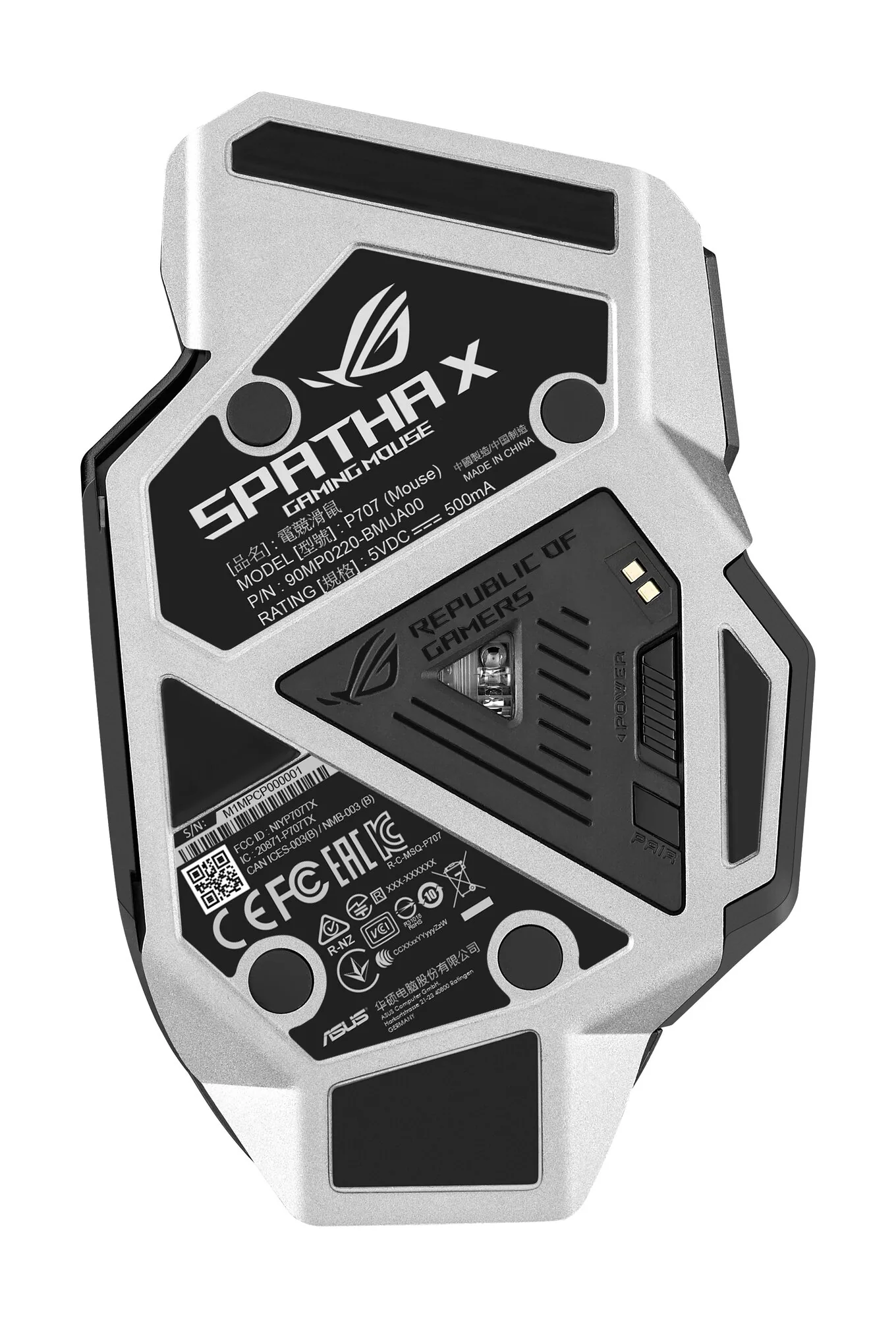 ASUS ROG Spatha X Maus Gaming Rechts RF Wireless + USB Type-C Optisch 19000 DPI – Bild 5