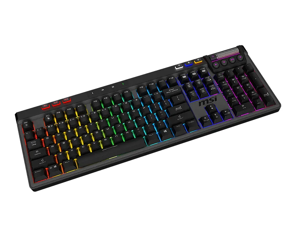 MSI STRIKE PRO WIRELESS Tastatur Gaming USB + Bluetooth QWERTY US Englisch Schwarz – Bild 4