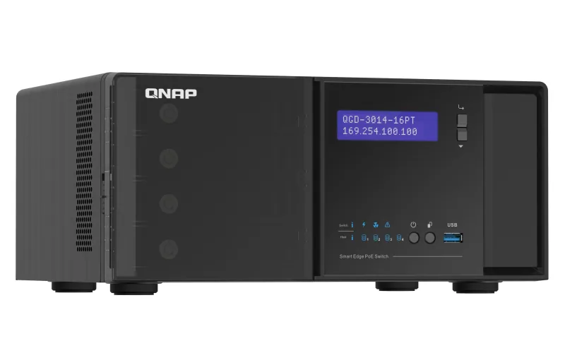 QNAP QGD-3014-16PT-8G Netzwerk-Switch Managed Gigabit Ethernet (10/100/1000) Power over Ethernet (PoE) Schwarz – Bild 2
