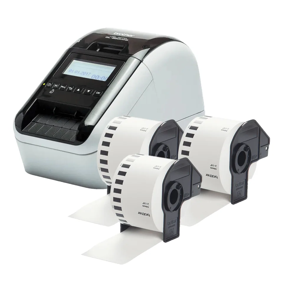 Brother QL-820NWBC Etikettendrucker Thermodirekt Farbe 300 x 300 DPI 176 mm/sek Verkabelt & Kabellos Ethernet/LAN DK WLAN Bluetooth – Bild 2