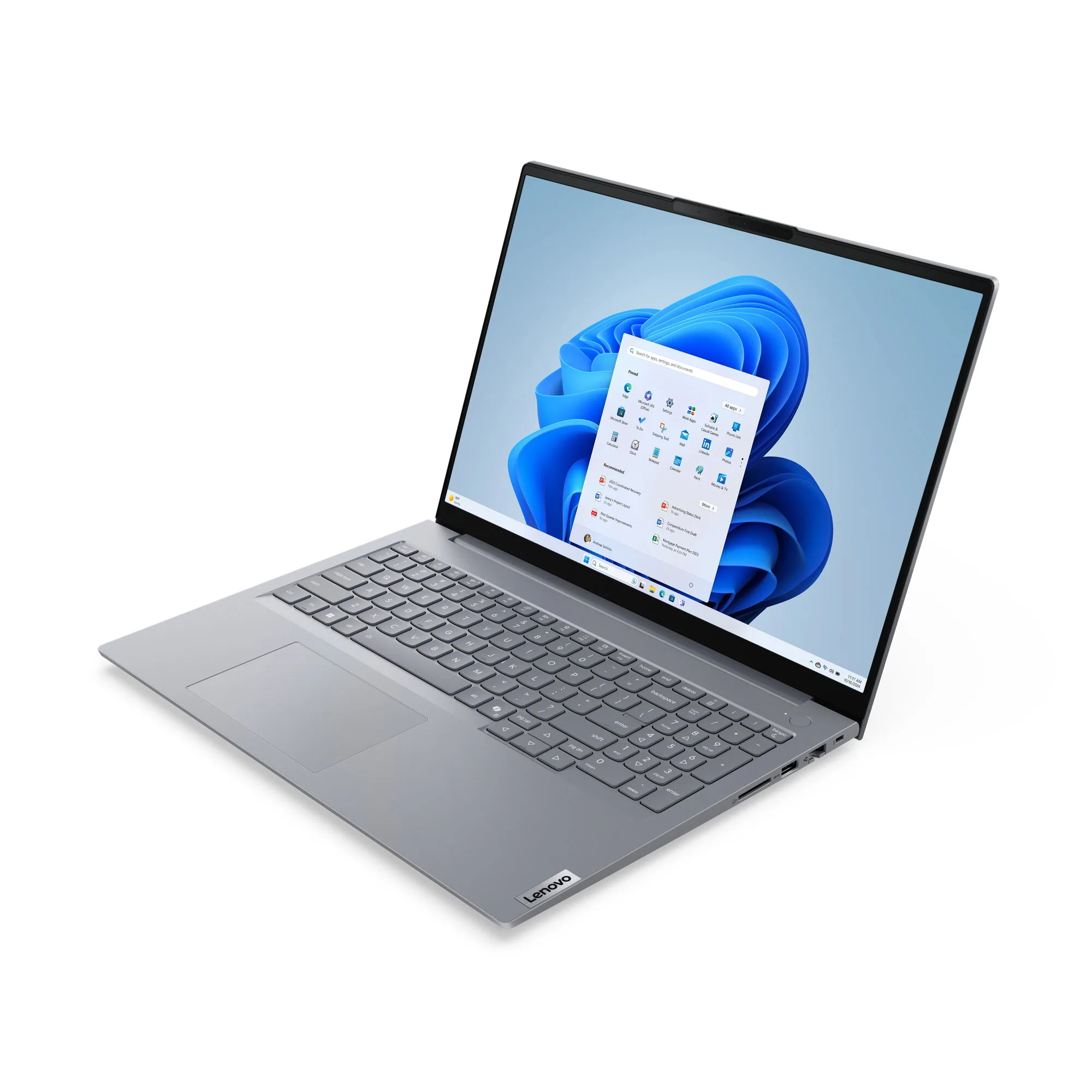 Lenovo ThinkBook 16 G8 IAL Intel Core Ultra 5 135H Laptop 40,6 cm (16") WUXGA 16 GB DDR5-SDRAM 512 GB SSD Wi-Fi 6E (802.11ax) Windows 11 Pro Grau Deutsch – Bild 3