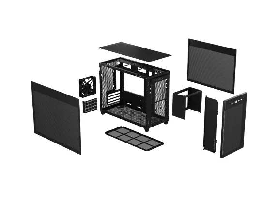 ASUS PRIME AP201 MicroATX Mini Tower Schwarz – Bild 1