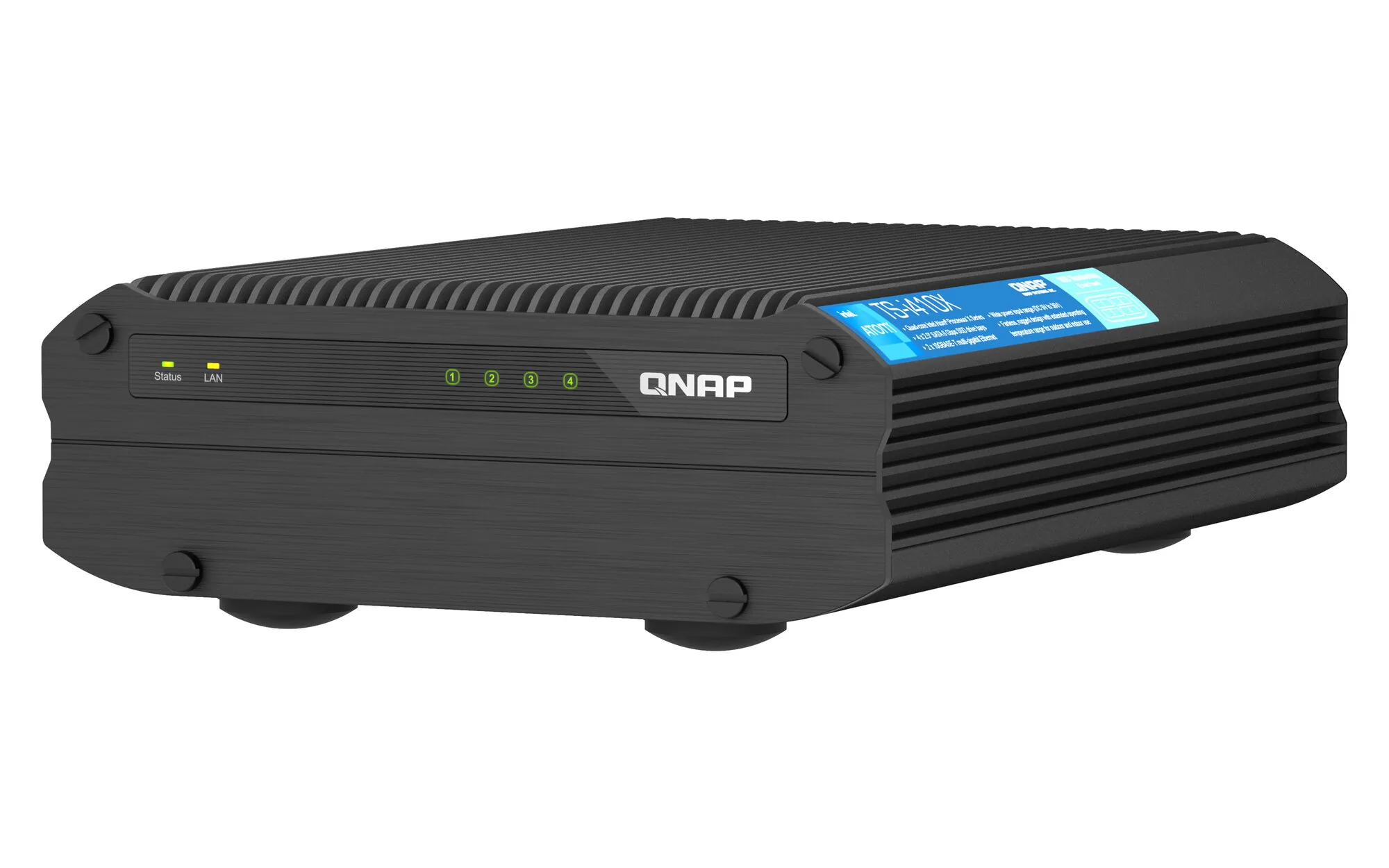QNAP TS-I410X NAS Tower Intel Atom® x6425E 8 GB 0 TB QNAP QTS Schwarz – Bild 2