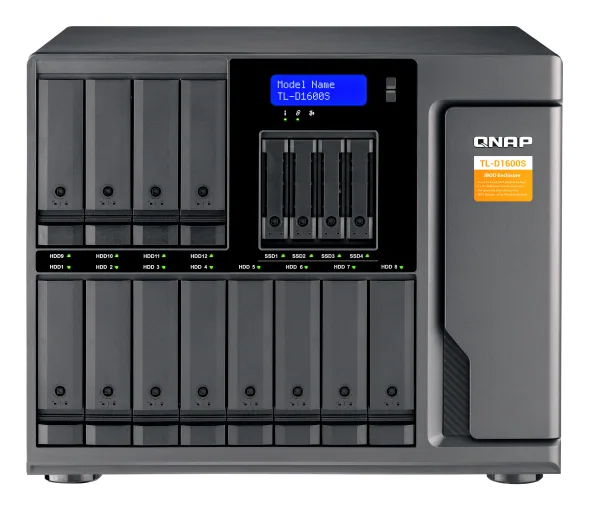 QNAP TL-D1600S Speicherlaufwerksgehäuse HDD / SSD-Gehäuse Schwarz, Grau 2.5/3.5" – Bild 3