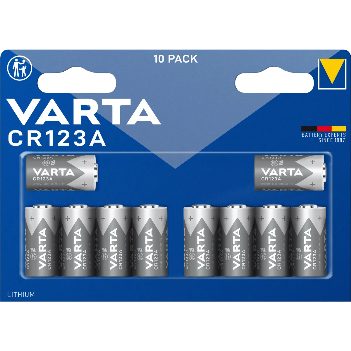 Varta Batterie Photo Lithium Cylindrical CR123A Blister 10