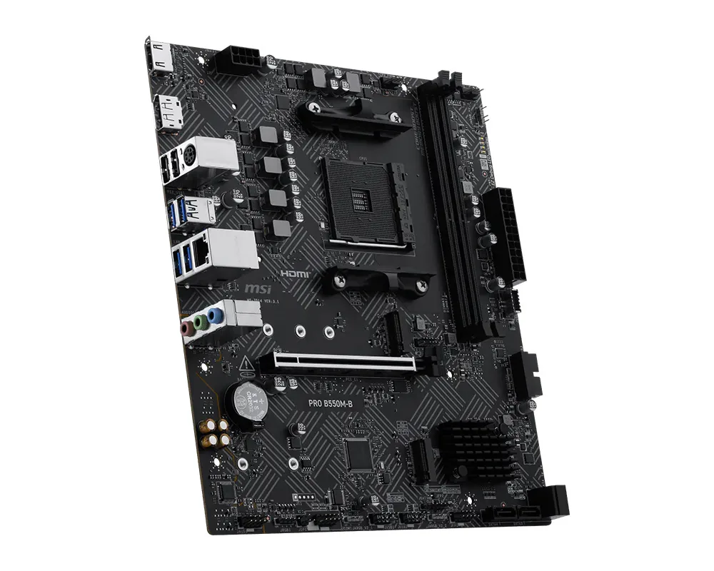 MSI PRO B550M-B Motherboard AMD B550 Sockel AM4 micro ATX – Bild 3