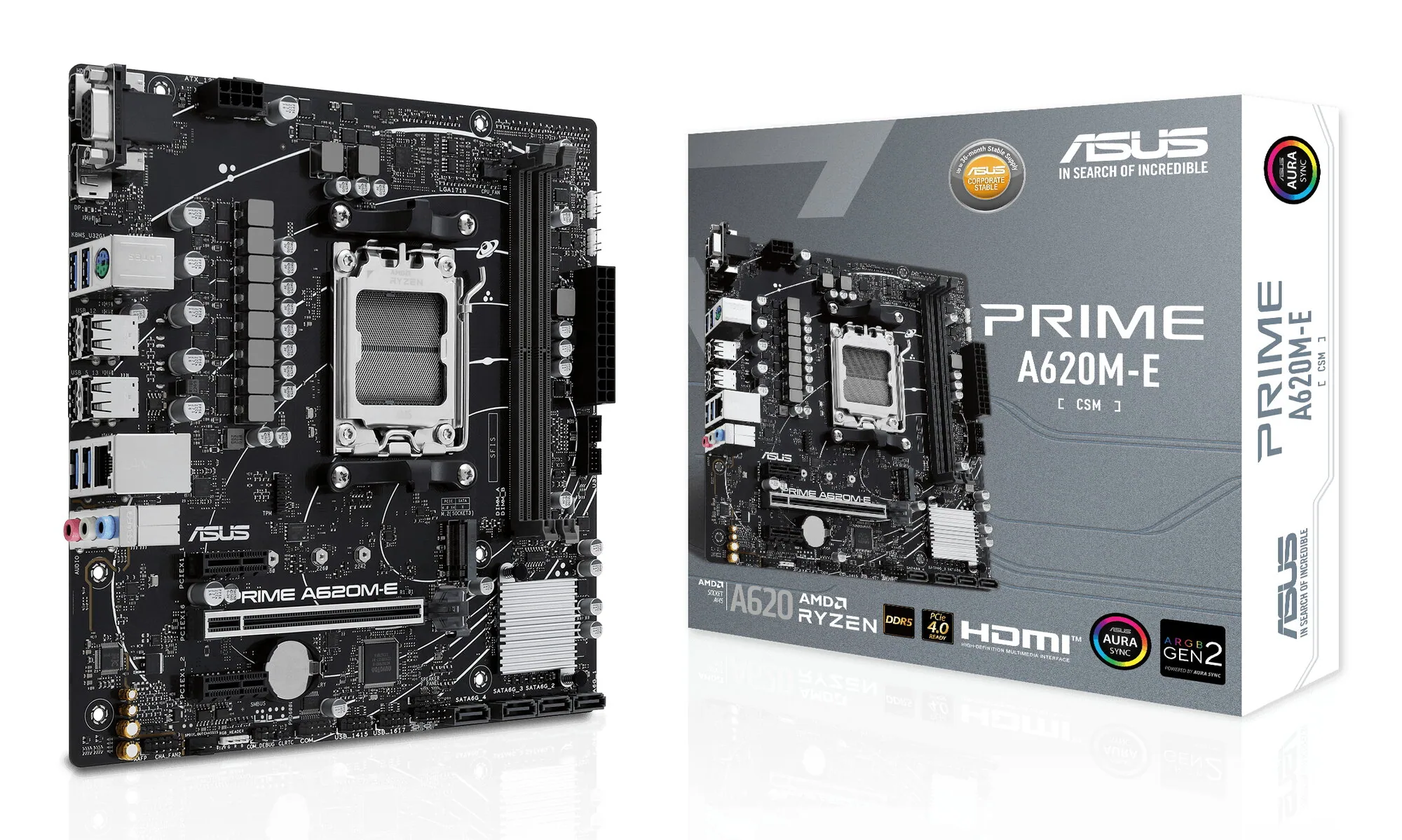 ASUS PRIME A620M-E-CSM AMD A620 Sockel AM5 micro ATX – Bild 1
