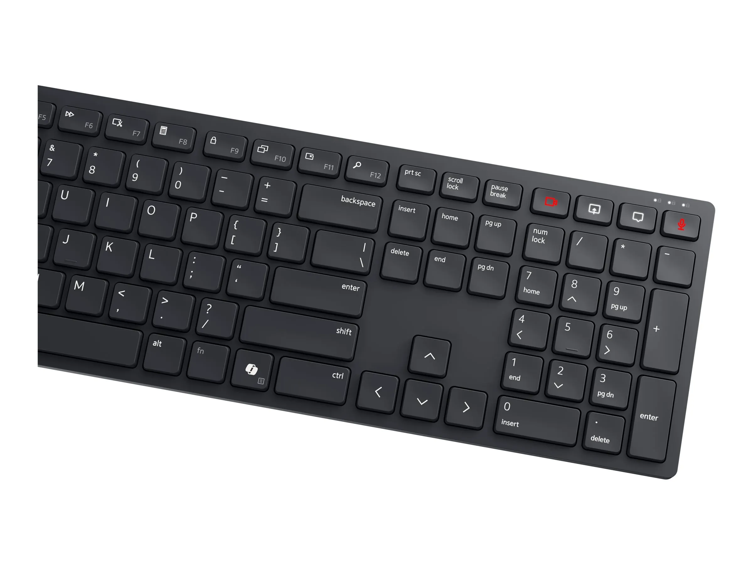 Dell Tastatur lautlos/beleuchtet USB-A/USB-C QWERTZ Schwarz