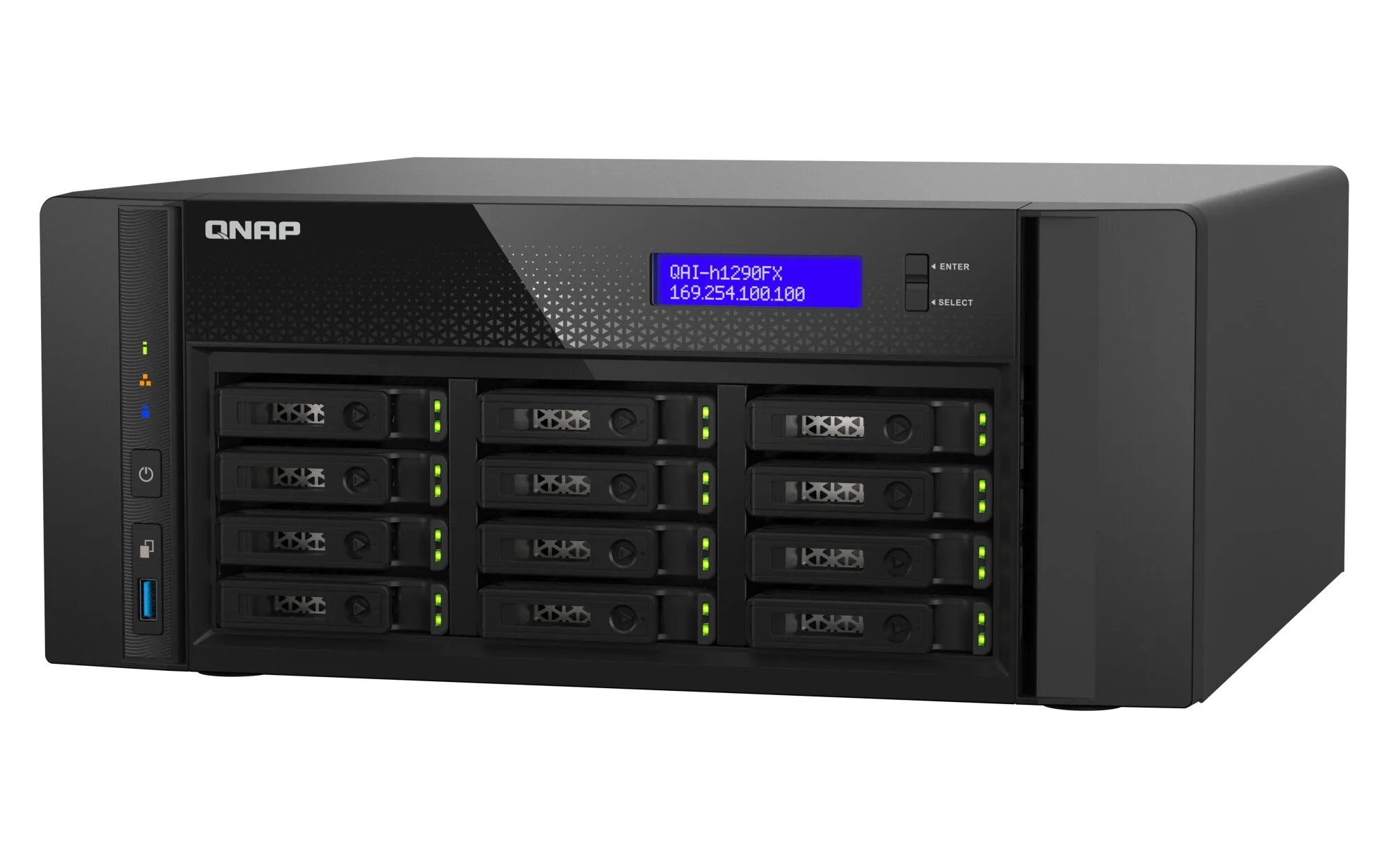 QNAP QAI-h1290FX NAS Tower EPYC 7302P 128 GB DDR4 0 TB QuTS hero Schwarz – Bild 4