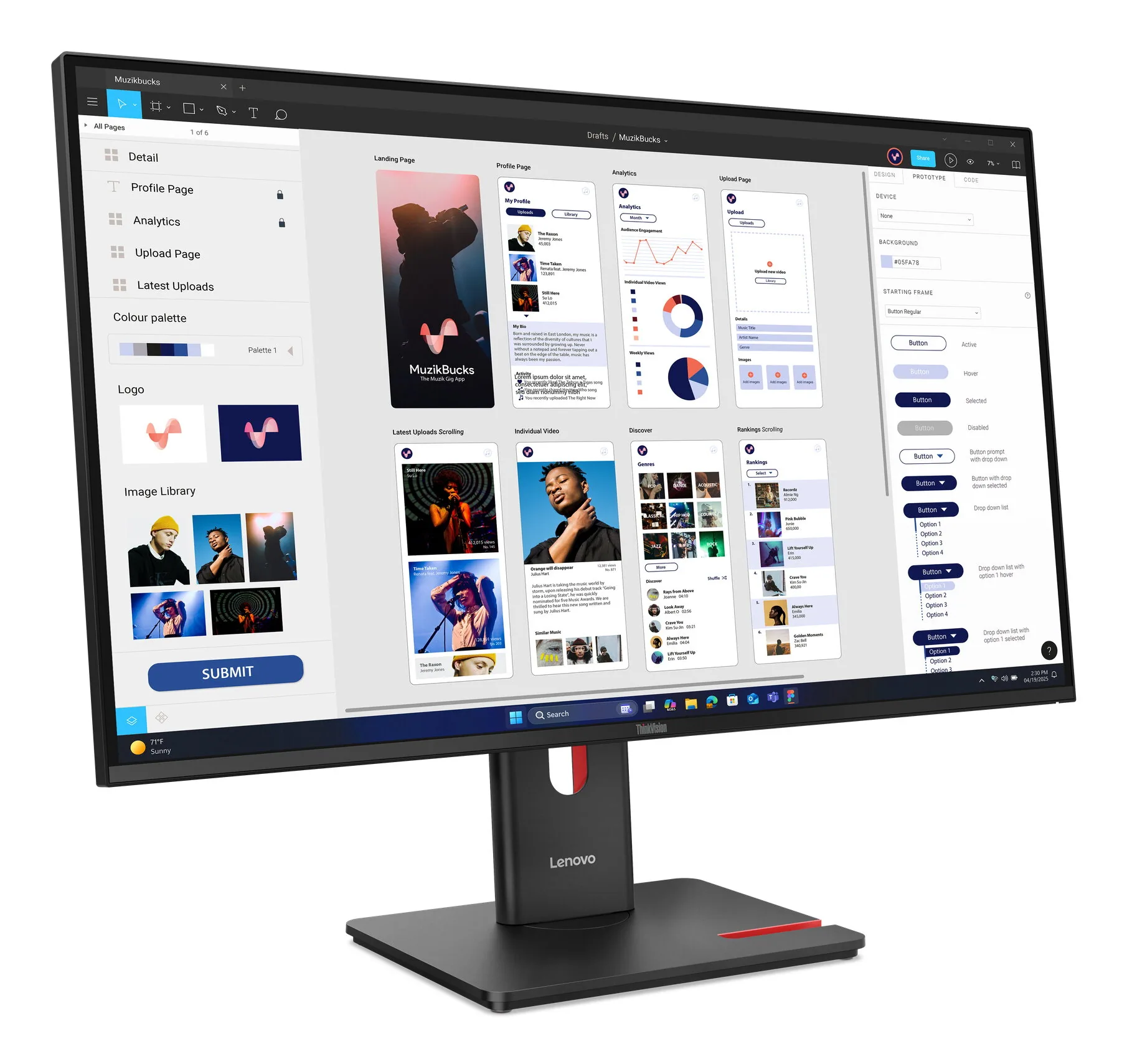 Lenovo ThinkVision T32UD-40 Monitor – Bild 4