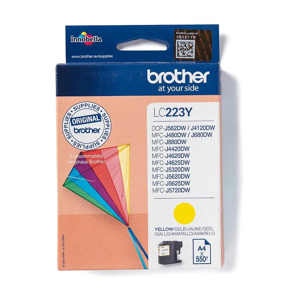 Brother LC223Y Druckerpatrone 1 Stück(e) Original Gelb – Bild 1