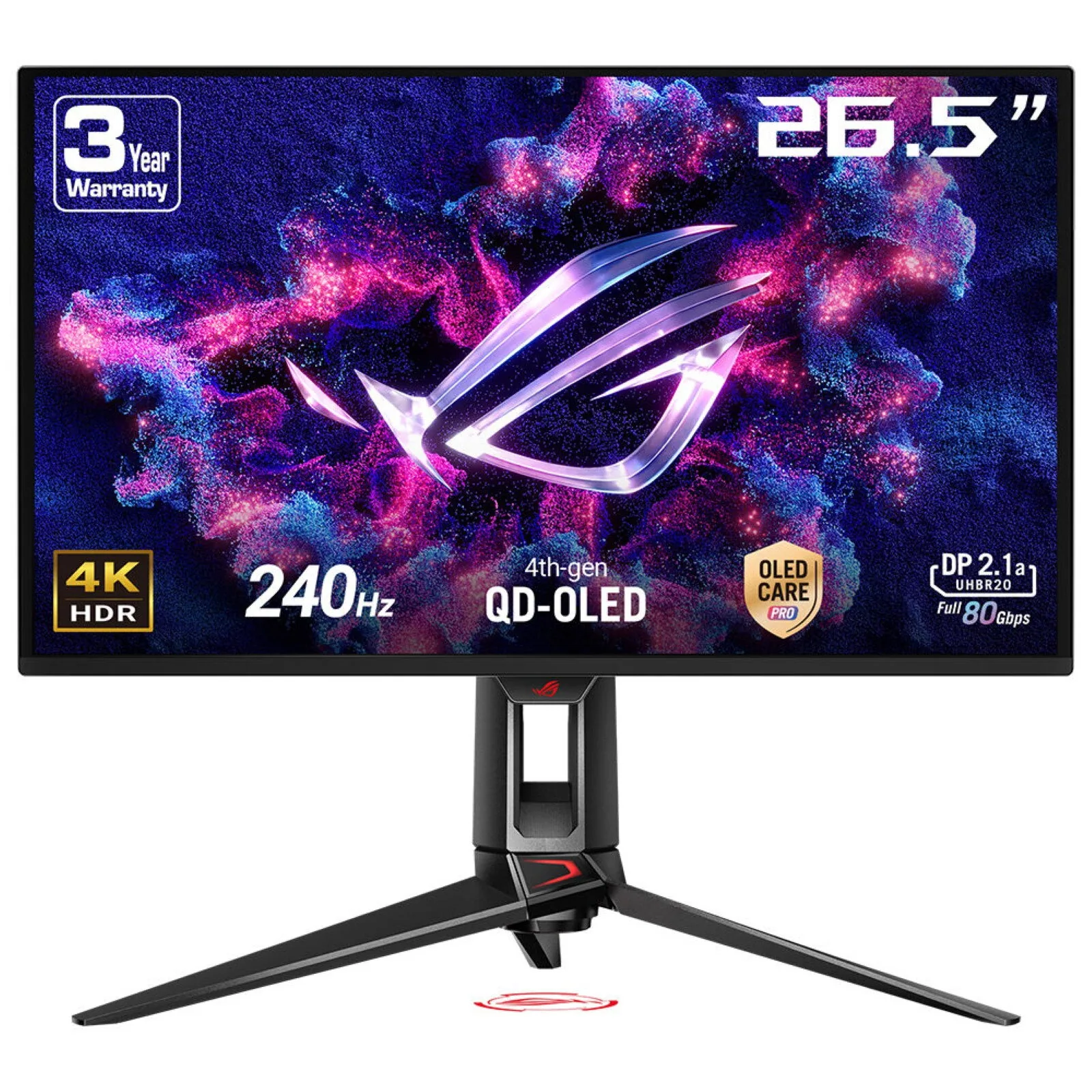 ASUS ROG Swift OLED PG27UCDM Computerbildschirm 67,3 cm (26.5") 3840 x 2160 Pixel 4K Ultra HD QD-OLED Schwarz – Bild 1