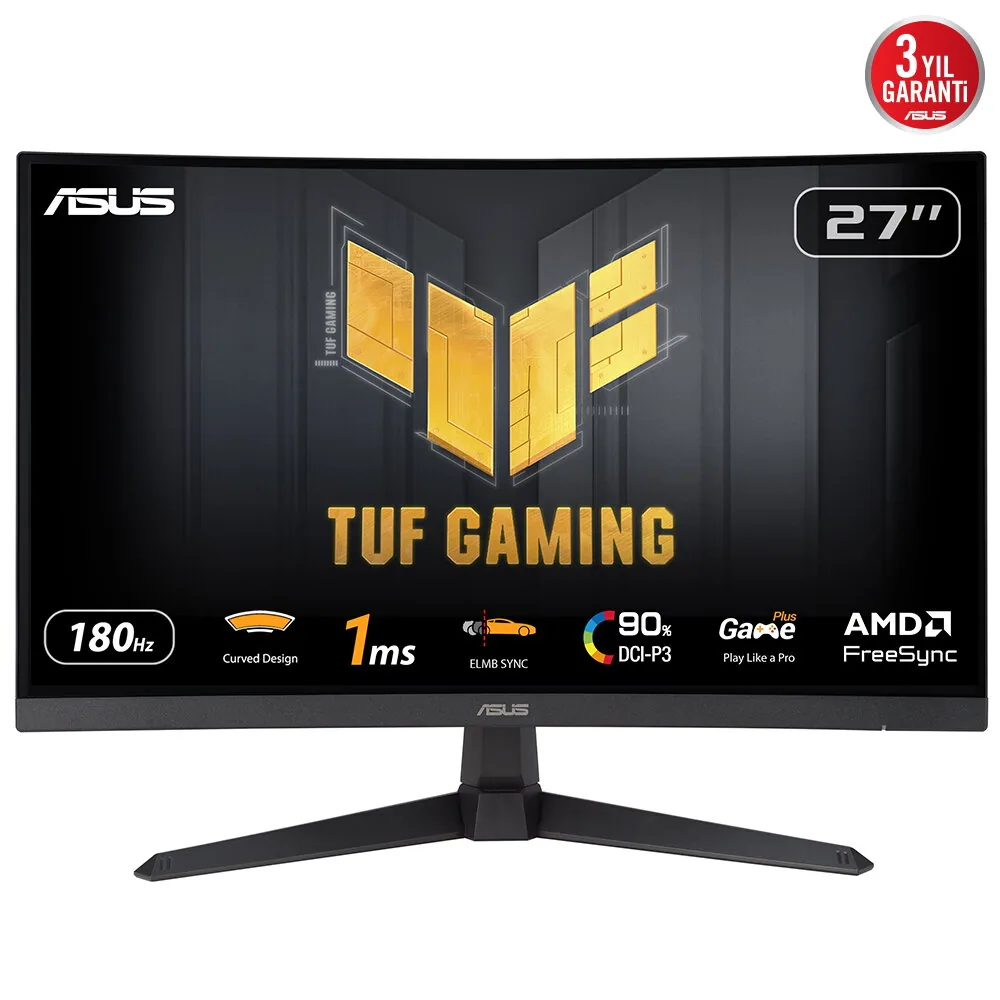 ASUS TUF Gaming VG27VQ3B Computerbildschirm 68,6 cm (27") 1920 x 1080 Pixel Full HD LCD Schwarz – Bild 1