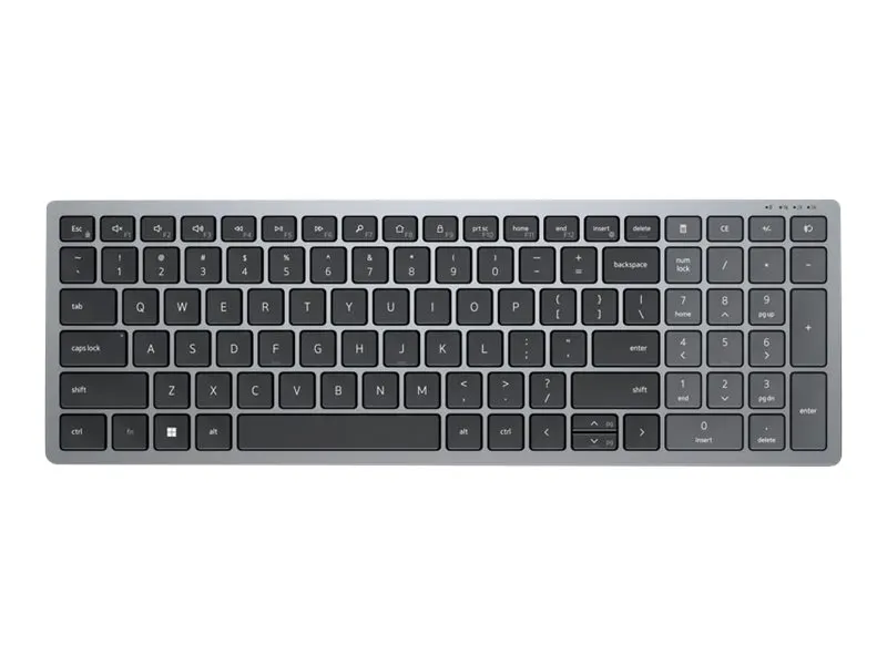 Dell Tastatur KB740 Funk 2.4GHz/BT5.0 Flat QWERTY Titan Grau