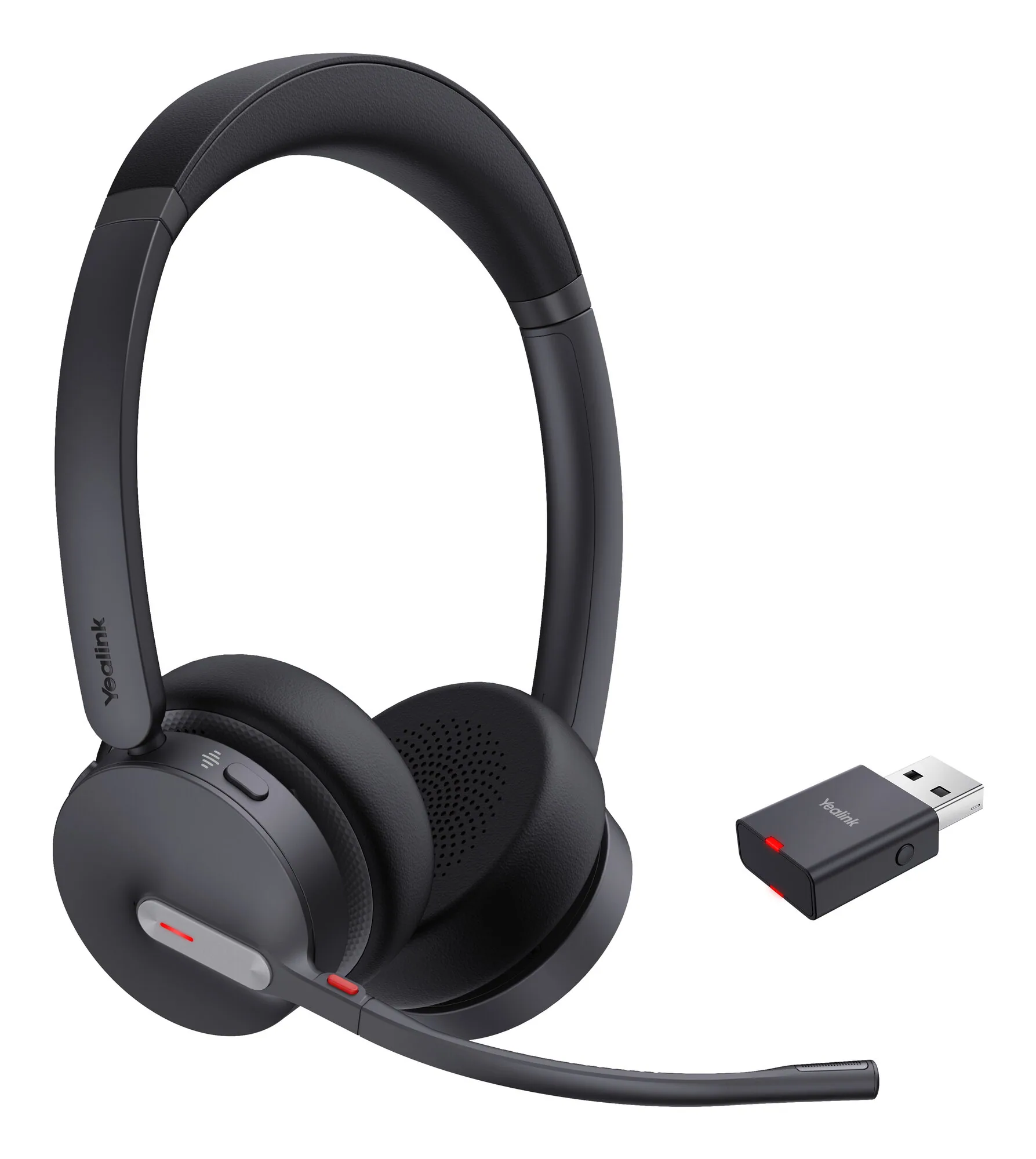 Yealink WH64 Hybrid Dual UC Kopfhörer Kabellos Kopfband Büro/Callcenter Mikro-USB Bluetooth Schwarz – Bild 1