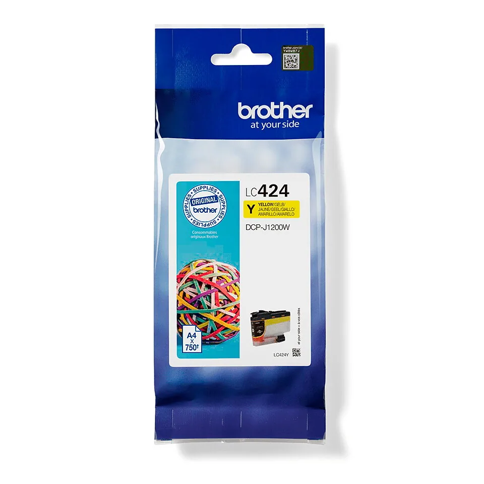 Brother LC424Y Druckerpatrone 1 Stück(e) Original Gelb – Bild 1