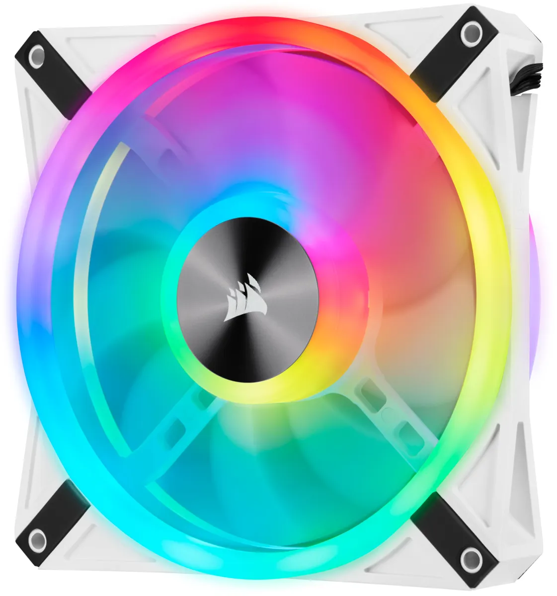 Corsair Lüfter 140*140*25 QL140 RGB LED Fan Weiß, Single