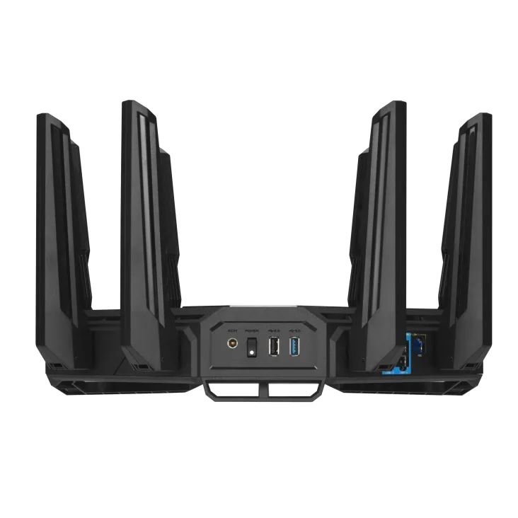 ASUS ROG Rapture GT-BE98 WLAN-Router 10 Gigabit Ethernet Quad-band (2.4 GHz / 5 GHz-1 / 5 GHz-2 / 6 GHz) Schwarz – Bild 3