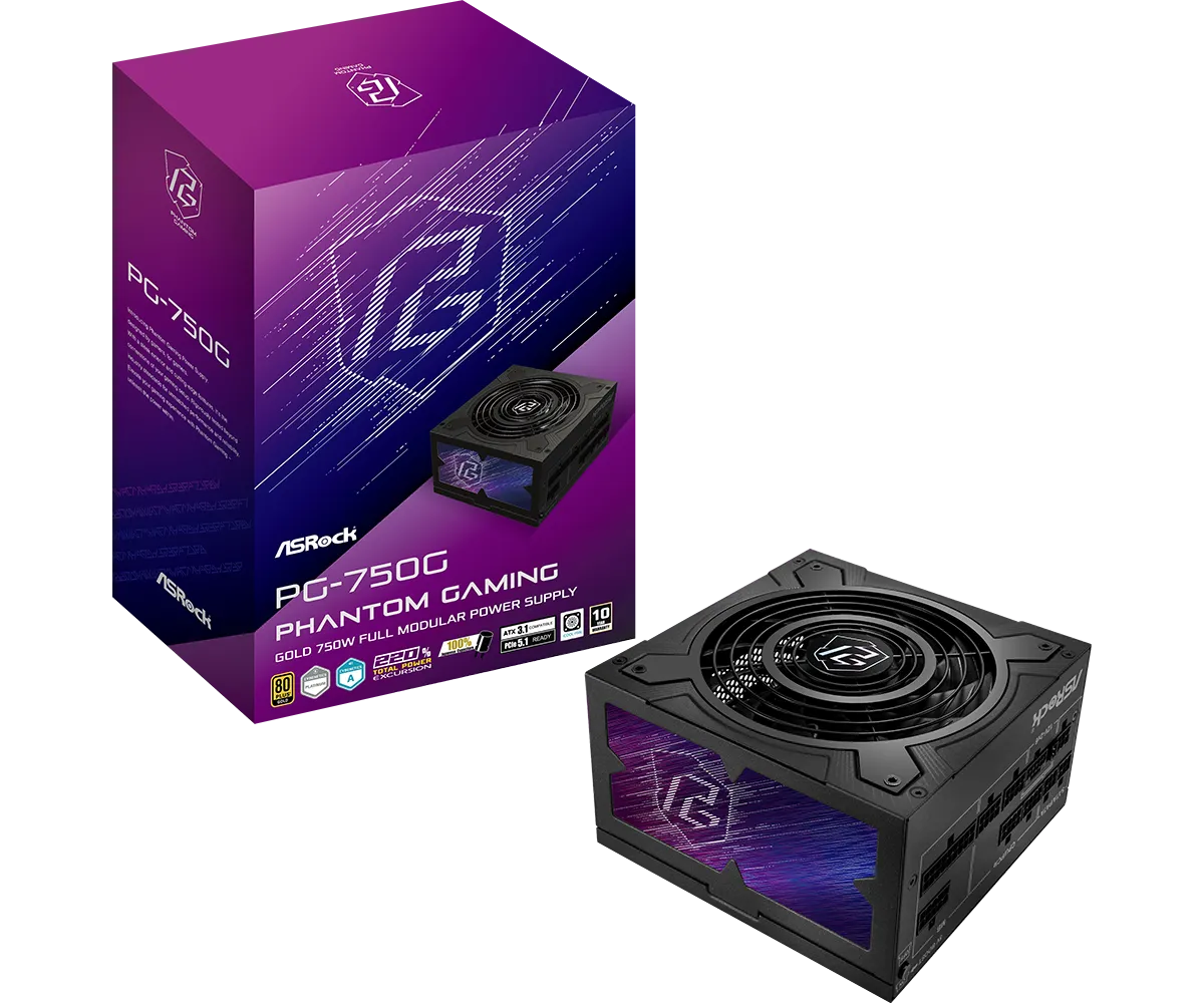 ASRock Phantom Gaming PG-750G    750W ATX 80+ Gold     black retail