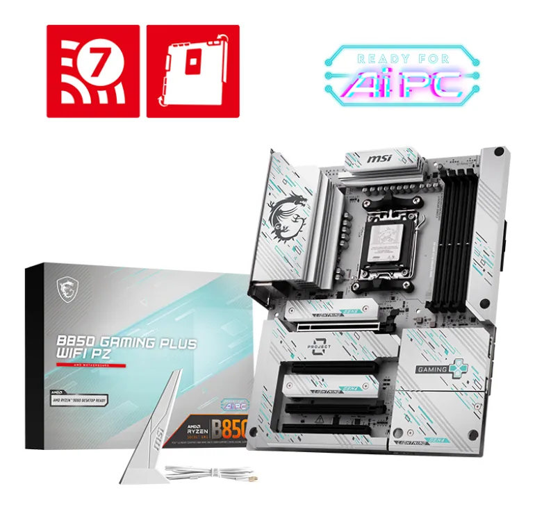 MSI B850 GAMING PLUS WIFI PZ Motherboard AMD B850 Sockel AM5 ATX – Bild 4