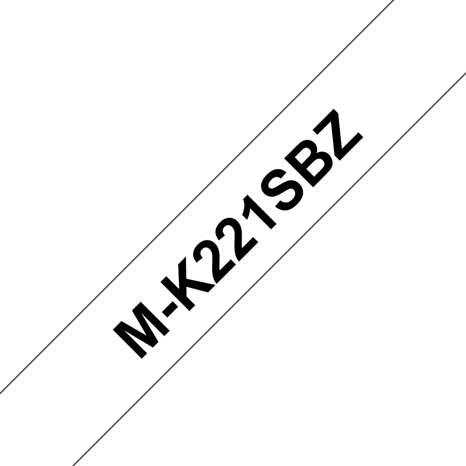 Brother M-K221SBZ Etiketten erstellendes Band Schwarz auf weiss – Bild 1