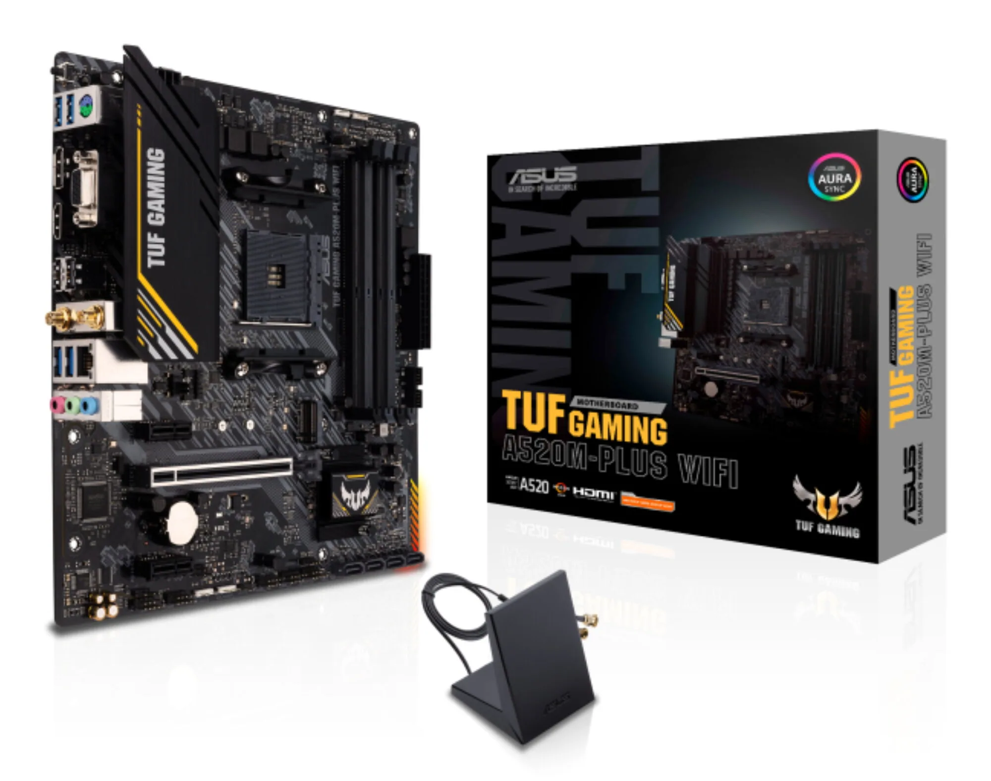 ASUS TUF GAMING A520M-PLUS WIFI AMD A520 Sockel AM4 micro ATX – Bild 1