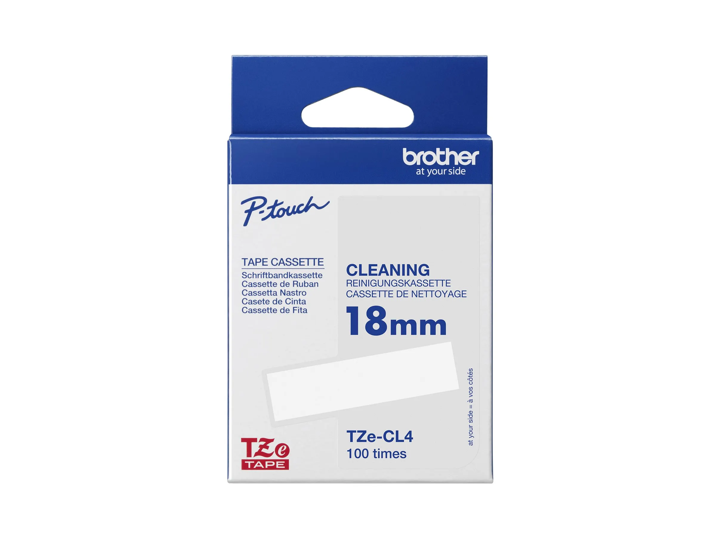 Reinigungskassette Brother 18mm, bis 100 Durchläufe
