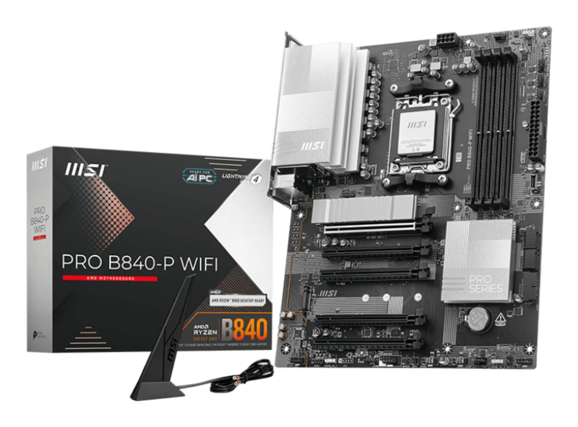 MSI PRO B840-P WIFI Motherboard AMD B840 Sockel AM5 ATX – Bild 1