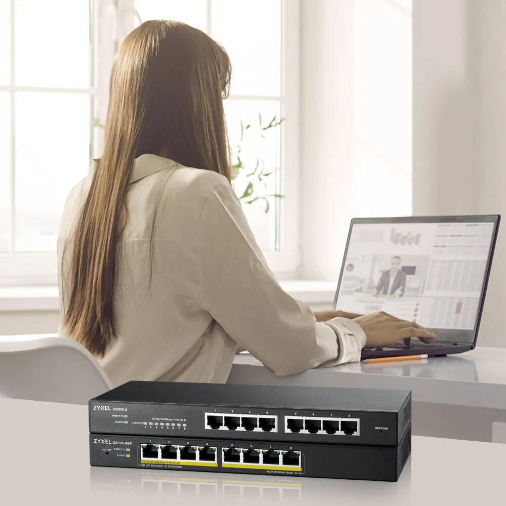 Zyxel GS1915-8EP Managed L2 Gigabit Ethernet (10/100/1000) Power over Ethernet (PoE) Schwarz – Bild 6