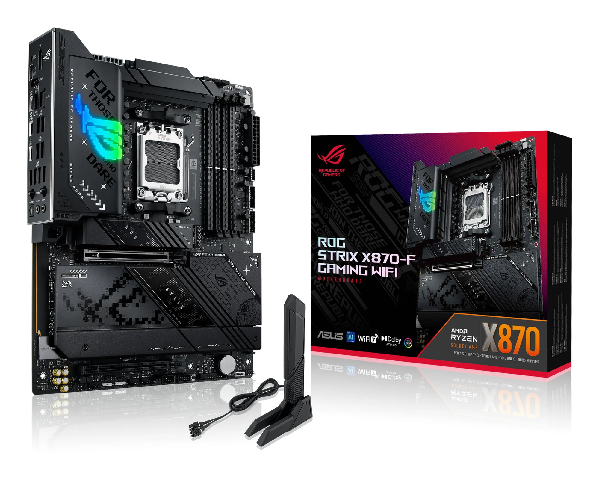 ASUS ROG STRIX X870-F GAMING WIFI AMD X870 Sockel AM5 ATX – Bild 1