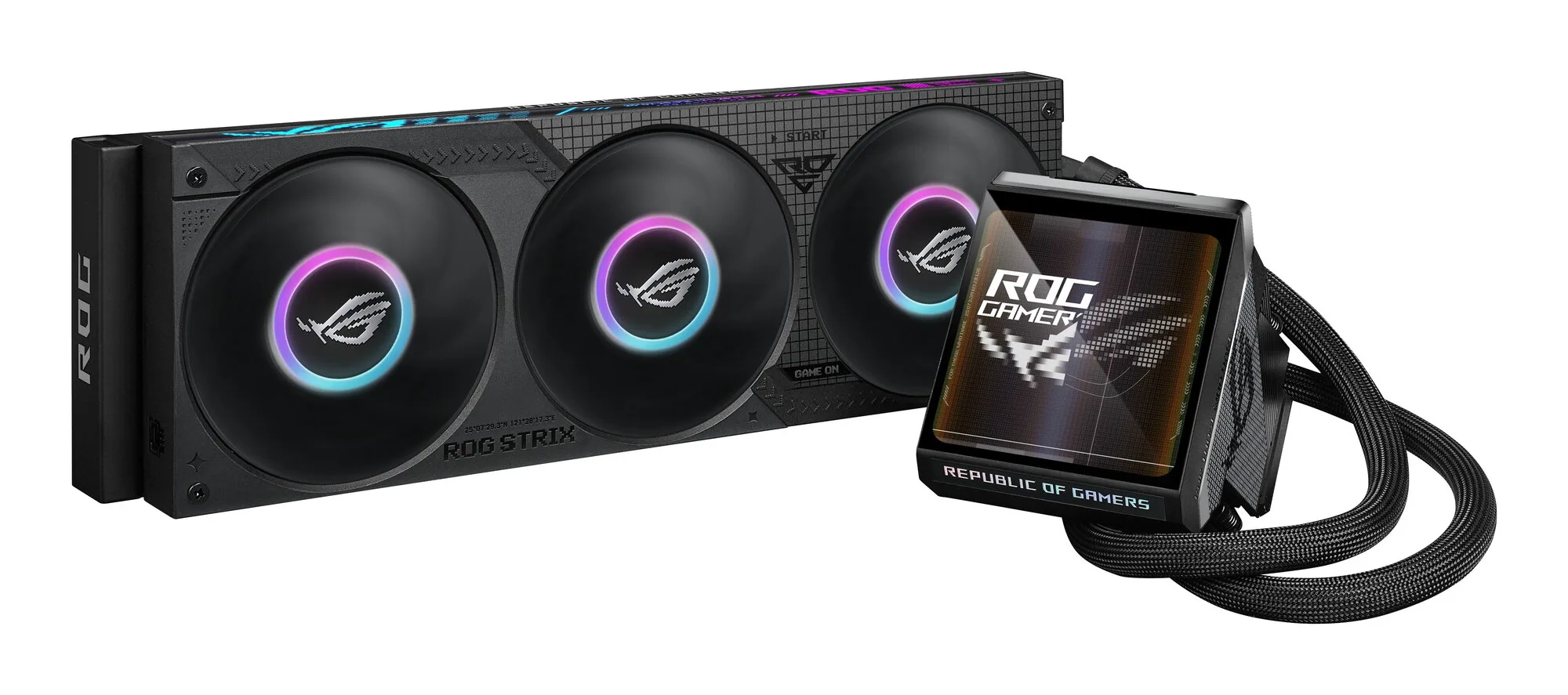 ASUS ROG Strix LC IV 360 ARGB LCD Prozessor All-in-One-Flüssigkeitskühler 12 cm Schwarz – Bild 2