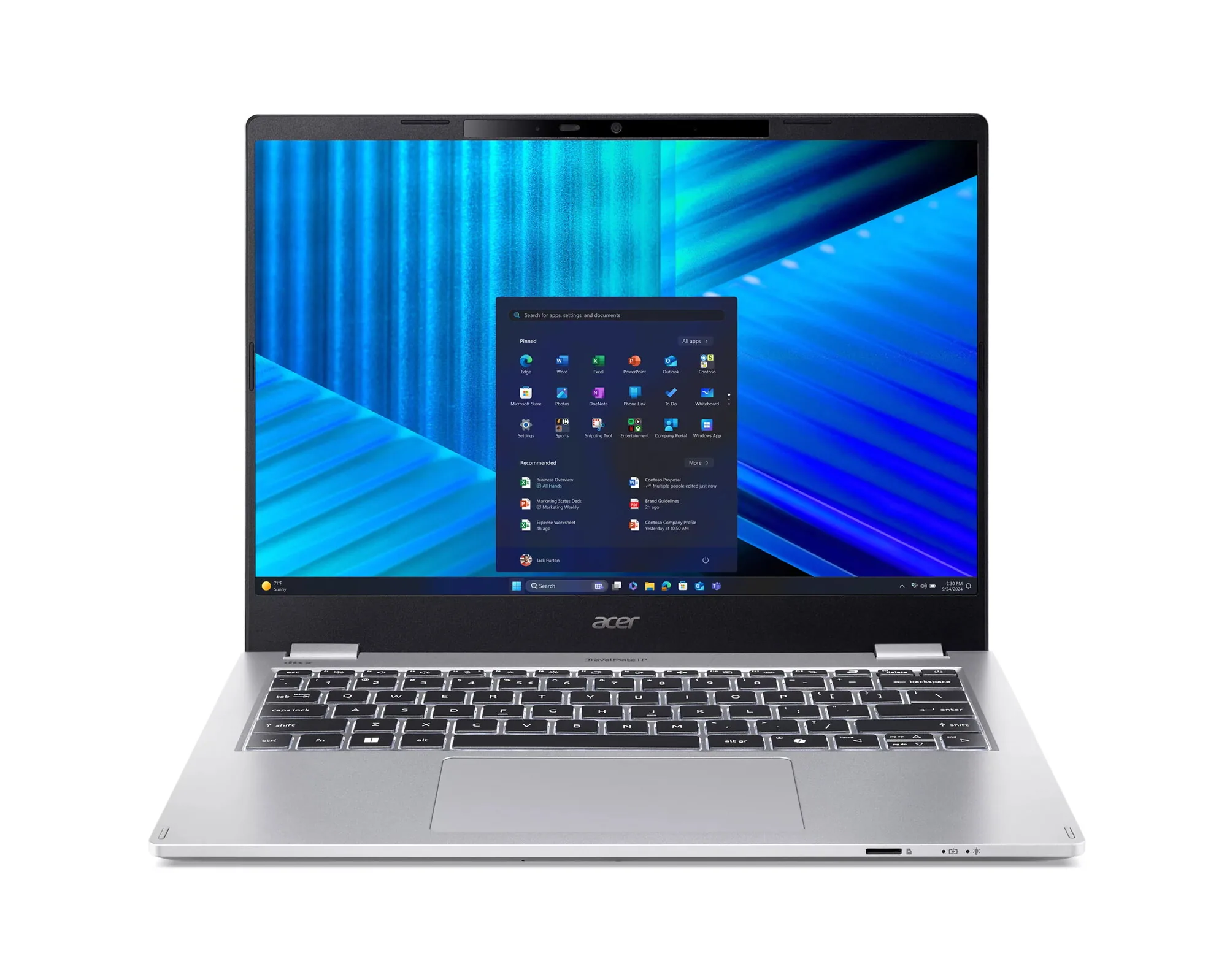 Acer TravelMate P4 TMP414-55-TCO-5880 Intel Core Ultra 5 225U Laptop 35,6 cm (14") WUXGA 16 GB DDR5-SDRAM 512 GB SSD Wi-Fi 7 (802.11be) Windows 11 Pro Blau – Bild 1