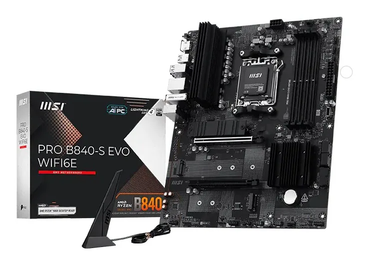 MSI Pro B840-S EVO WIFI6E AMD B840 Sockel AM5 ATX – Bild 1