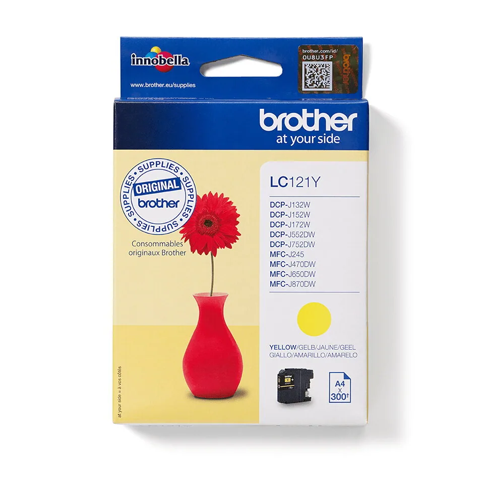 Brother LC-121Y Druckerpatrone 1 Stück(e) Original Gelb – Bild 1