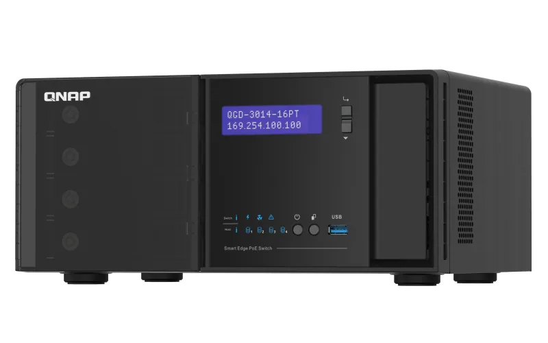 QNAP QGD-3014-16PT-8G Netzwerk-Switch Managed Gigabit Ethernet (10/100/1000) Power over Ethernet (PoE) Schwarz – Bild 3