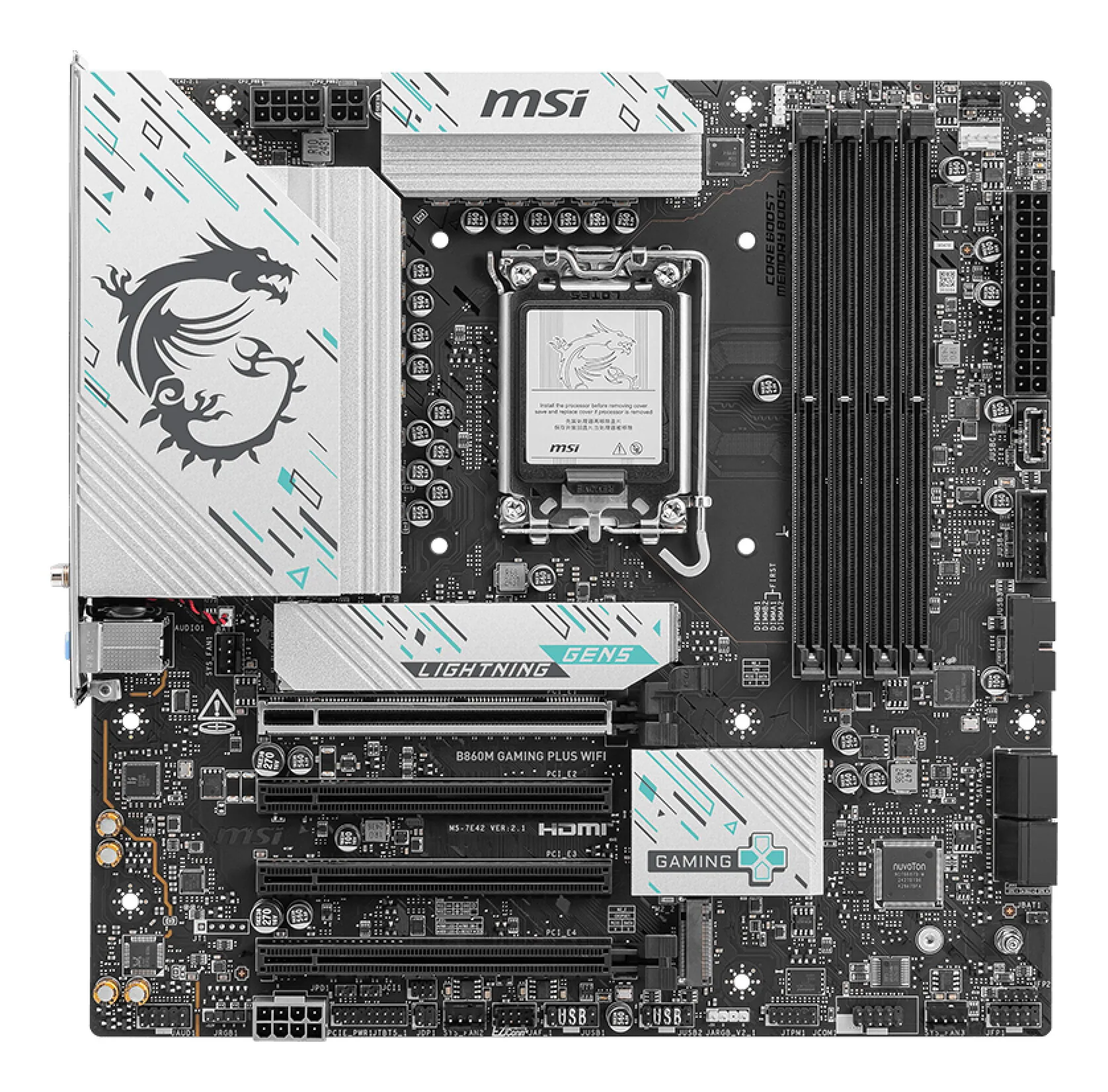MSI B860M GAMING PLUS WIFI Motherboard Intel B860 LGA 1851 (Socket V1) micro ATX – Bild 2
