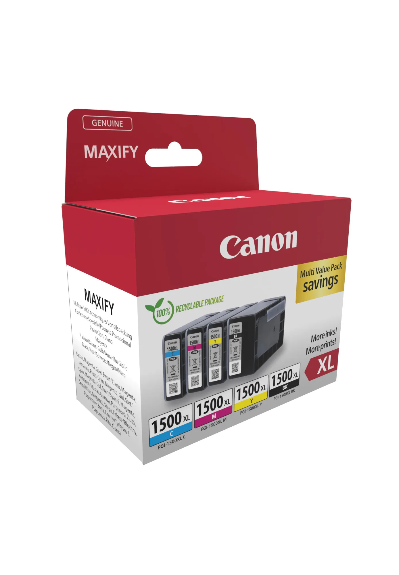 Canon PGI-1500XL BK/C/M/Y Multipack – Bild 2