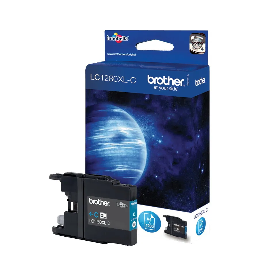 Brother LC1280XLC Druckerpatrone 1 Stück(e) Original Hohe (XL-) Ausbeute Cyan – Bild 1