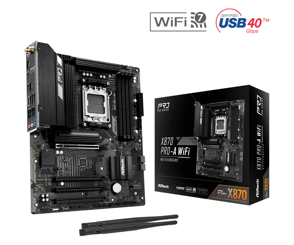 ASRock X870 Pro-A WiFi AM5 ATX HDMI/USB-C DDR5