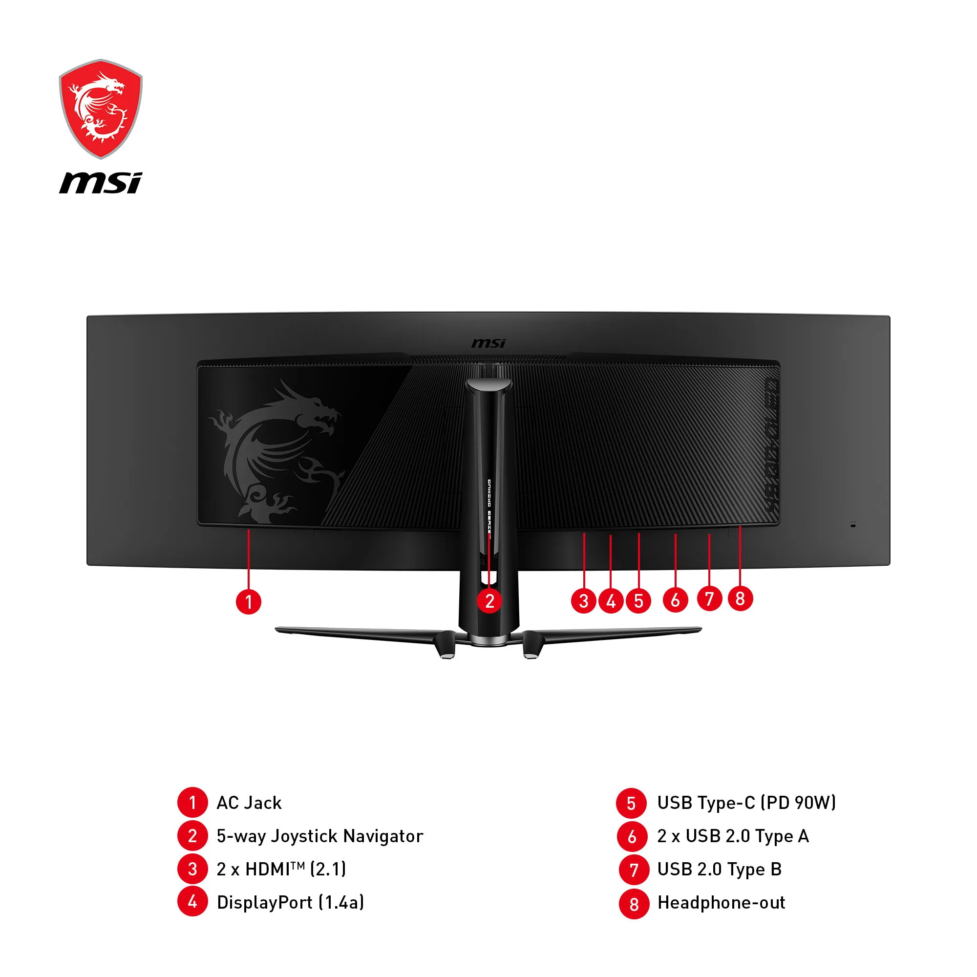 MSI MPG 491CQPDE QD-OLED Computerbildschirm 124,5 cm (49") 5120 x 1440 Pixel Dual QHD Schwarz – Bild 6