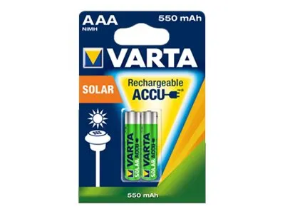 Varta Akku RECHARGE Solar AAA HR03 550 mAh 2 Stück