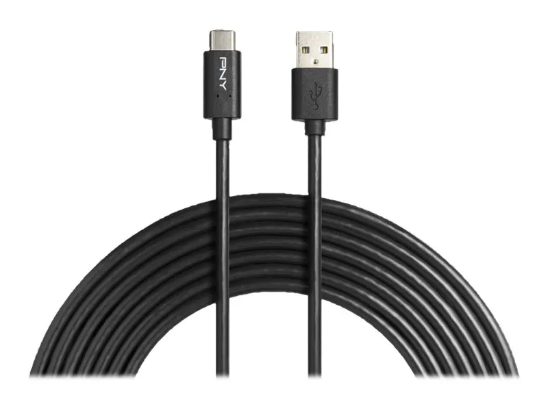 USB-A to USB-C - Black Cable 3m